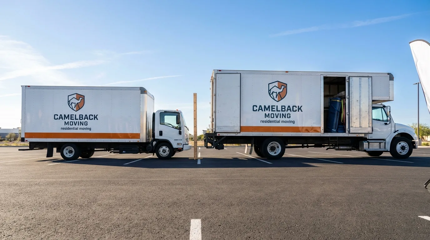 Moving truck size capacity guide in Muscatine